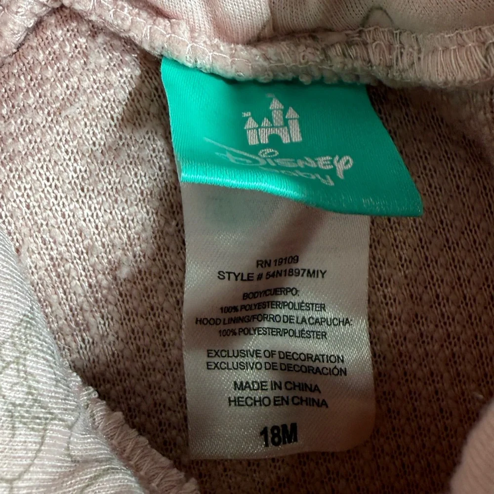 Disney | Pink Fleece Baby Footie | 18M